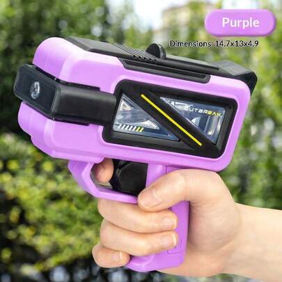 1 pièce Mini pistolet à eau technologique, canon à eau à haute pression avec tir continu et grand réservoir d'eau transparent, convient pour les fêtes de piscine d'été en plein air, les jeux de jardin et les jeux d'eau, jouet d'eau