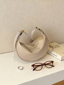 Fashionable New Women's Crossbody Bag, Solid Color Minimalist PU, Suitable For Dating, Shopping, Versatile Exquisite Bag - Khaki - View 3