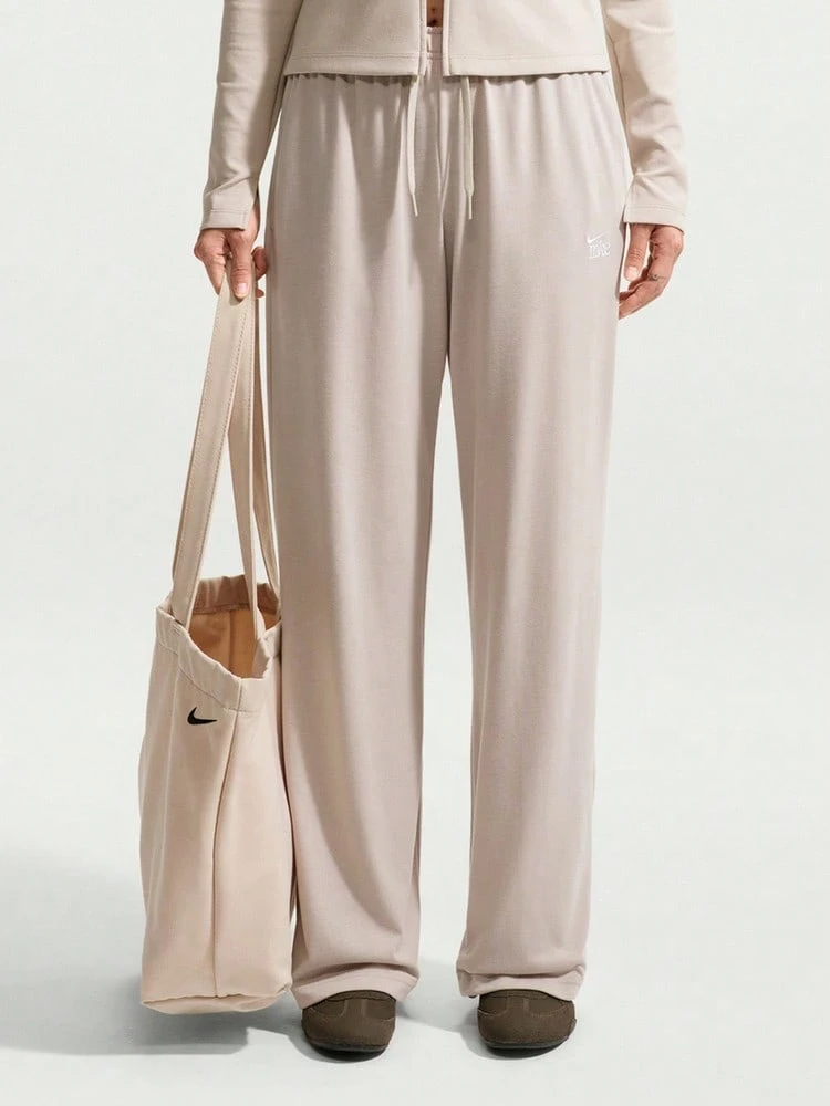 Nike Women's AS W NSW CHILL KNIT LTWT OH PA Knit Pants IQ0093-236 - Beige - View 1