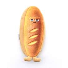 1pc Long Plush Bread-Shaped Cartoon Pencil Case, Cute Toast Style Soft Stationery Bag, Multi-Function Zipper Durable Pen Holder Office Supplies - Multicolor - View 7