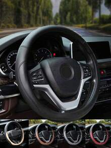 Steering Wheel Cover Car Handle Cover Ultra-Fine Fiber Leather Handle Cover Universal Car Steering Wheel Cover High-End Business Handle Cover - One Size Fits All - View 11