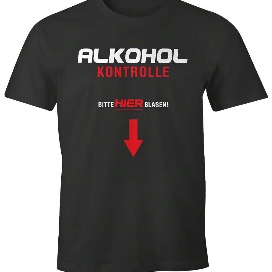 Mens Alcohol Control T-Shirt - Please Blow Here Funny Drinking Shirt Drinking - 款式 - 查看 1