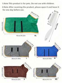 Pet Bath Towel, Matching Pet Flea Comb, Pet Absorbent Towel, Pet Cleaning Supplies, Dog Bathrobe, Pet Bathroom Supplies, Absorbent Towel/Blanket, Bath Towel, Soft And Lint-Free, Multiple Sizes, Suitable For Large And Medium Dogs, Cats And Other Pets, Can Wrap Entire Body, Essential For Pet Owners, Pet Party Gift, Birthday Gift - Multicolor - View 11
