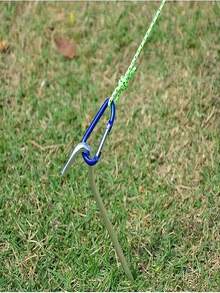6PCS Set.12PCS Set Camping Tent Accessories Kit, Includes Tent Stakes, Wind Ropes And D-Shaped Buckles, Suitable For Outdoor Camping - Multicolor - View 4