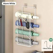 Wall-Mounted Hair Tool Storage Basket, No-Drill Bathroom Organizer Rack For Hair Dryer And Curling Iron - Multicolor - View 12