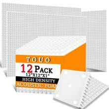 TOUO Pyramid 6-48Pack Sound Insulation Panels Acoustic Foam For Media Room Living Room Interior Wall Decor Wall Sound Absorbing - TOUO - View 8
