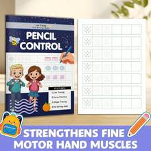 Kids Pencil Control Practice Notebook, Line Tracing And Pre-Writing Skills Book For Early Handwriting And Fine Motor Training - 鉛筆控製筆記本 - 查看 5