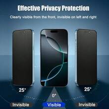 BOLLYMORE 5片裝磨砂防窺隱私螢幕保護膜，適用於 iPhone 17 Pro Max [6.9 吋]，防窺隱私配件，抗眩光防指紋膜，可搭配手機殼使用，易安裝無氣泡，觸感滑順，適用於 iPhone 17 Pro Max/17 Pro/17 Air/17E/16/15/14 Plus/13 Mini/12/11 系列 - 5件 - 查看 5