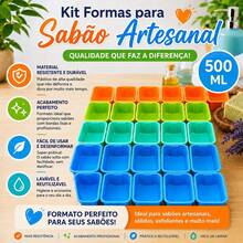 Kit Of 50 Plastic Soap Making Molds (500 Ml Each) With Lids - 彩色 - 查看 1