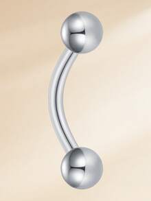 CIZME 1pc 14G Silver Belly Button Rings 316L Stainless Steel Belly Rings CZ Belly Button Piercings For Women Navel Piercings Pack 5/5mm Ball Belly Piercing - Silver - View 10