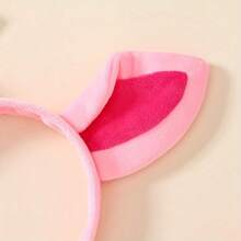 4pcs Cute Pig Costume Accessories Set - Pink Animal Ear Headband, Bow, Pig Nose, Suitable For Christmas Party Animal Dress Up, Funny Cosplay Costume Set, Halloween Outfit - Multicolor - View 3