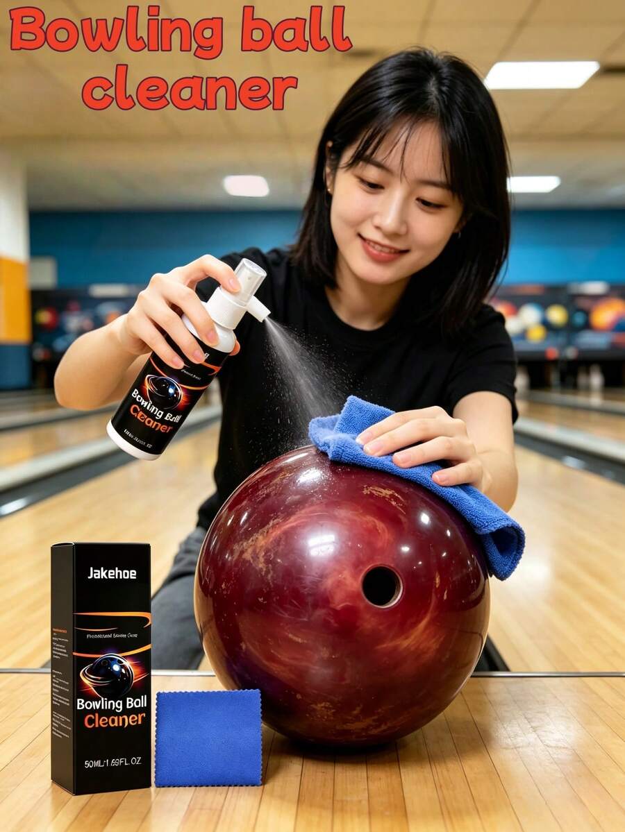 jakehoe Bowling Ball Cleaning & Care Solution, Dissolves Lane Oil And Dust, Restores Ball Surface Tackiness, Maintains Ball Body And Enhances Control Feel
