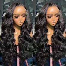 Uveous Wear Go Wigs Body Wave Hair Pre Cut 13*4 HD Lace Closure Short Bob Glueless Wig, 100% Real Human Hair Wigs Natural Hairline Remy Pre Plucked Bleached Knots With Baby Hair Black Color - Natural Black - 查看 2