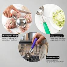 Met Lux 4.66 Ounce Portion Scoop 1 Trigger Release Cookie Scoop - With White Handle Stainless Steel Disher For Portion Control Scoop - Color - View 3
