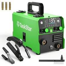 Taskstar 135A MIG Welder, 110V, Flux-Cored Wire, 3-In-1 (Gasless MIG/Lift TIG/Stick) With Coordinated Control And An LED Display, Suitable For Home DIY Projects, Auto Repair, And Industrial Welding; Beginner-Friendly - US A Type Plug(110-127V) - View 1