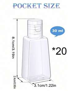 Empty Bottles With Flip Cap Travel Size Containers Empty Plastic Bottles 1oz30ml , Lotions, Creams, Shampoo And Toiletries, Hand Sanitizer Bottles Dis - White - View 12