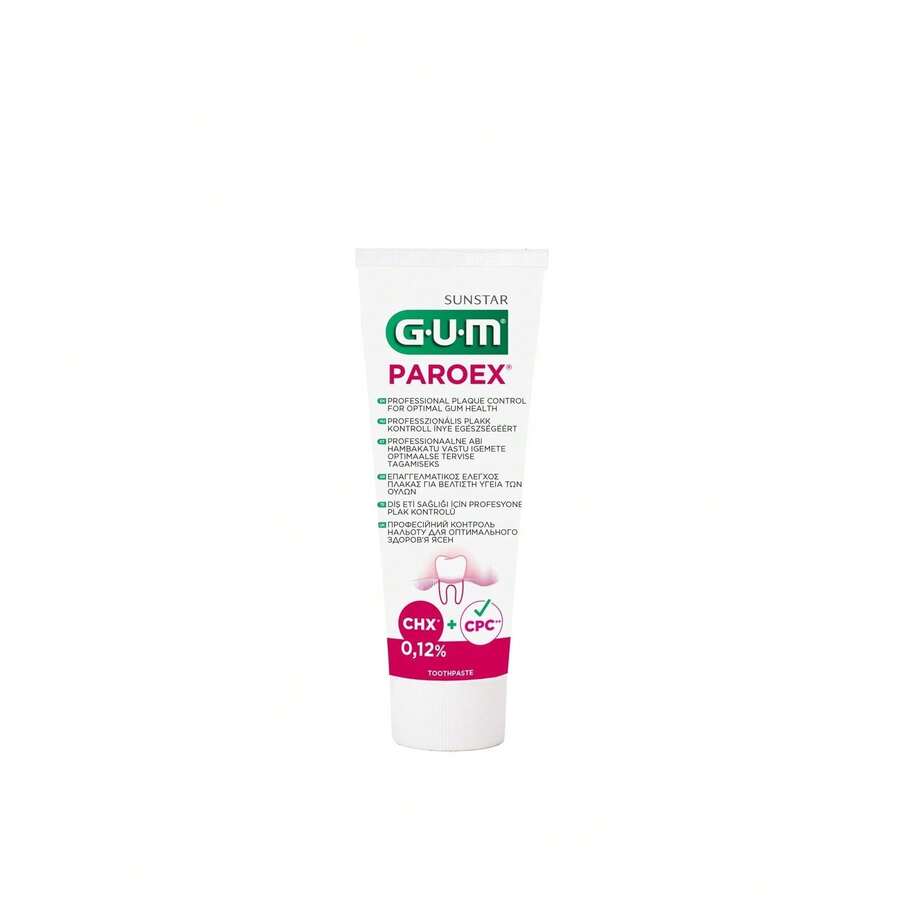 معجون أسنان GUM Paroex 0,12% مفعول مكثف 75 مل - العناية قبل الجراحة، العناية بعد الجراحة - خَوخ - مشاهدة 1