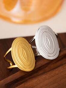 1pc Adjustable Stainless Steel Hiphop Style Ring - Ring - View 3