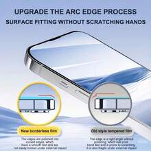 CASECOPS 4pcs High Definition Transparent Tempered Glass Screen Protector, Compatible With IPhone 17/16/15/14/13 Series, 9D Curved Edge, High Transparency, Anti-Scratch, Easy Installation - 4pcs - View 2