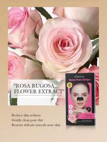5pcs Activated Charcoal Nose Strips, Contains Activated Charcoal Powder, Aloe Vera Extract, Tea Extract-----Deep Cleansing, Removes Dirt, Oil And Blackheads, Unclogs Pores And Soothes Skin, Suitable For All Skin Types, Women's Holiday Small Gift, Oily Skin Care, Skincare, Y2K, Suitable For Summer, Suitable For All Skin Types, Gift For Girlfriend's Makeup, Travel-Friendly Cleaning Nose Strips, High-End Skincare Gift And Present - Nose Strips - View 5