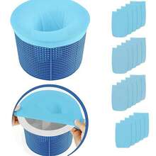 1/5/15pcs/10pcs - Pool Filter Socks, Suitable For Pool Water Suction Basket Filtration, Can Be Used For Above-Ground And In-Ground Swimming Pools. It Can Remove Debris And Leaves, Keeping Water Quality Clean. - White - View 8