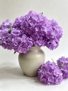 9/6/3/1 Purple Simulated Hydrangea Flower, Suitable For Weddings, Bridal Bouquets, Home And Room Decoration, Autumn Styling, Halloween, Parties, Bedrooms, Bathrooms, Desktop Decorations, Outdoor Scenes, Wall Decoration, And Office Decoration - Light Purple - View 4