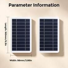 Portable Solar Panel, 2W Monocrystalline Silicon High-Efficiency USB Fast Charging Panel, Dust-Proof, Suitable For Phone/Power Bank/Action Camera, Halloween And Christmas Outdoor Emergency Power/Perfect Gift - White - View 10