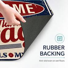 1pc Illustration Pattern Door Mat Kitchen Drain Mat Polyester Non-Slip Absorbent Quick-Dry Floor Mat Kitchen Sink Countertop Mat Home Living Room Bedroom Bathroom Decorative Mat Pet Mat Holiday Home Gift - Multicolor - View 4