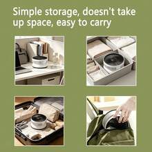Portable Desktop Electric Fan 5400/7200mAh Ultra Long Battery Life USB Rechargeable Foldable Telescopic 90° Rotating Floor Mini Fan Timer Remote Control Auto Oscillation Essential Cooling Tool For Hot Weather Holidays - Multicolor - View 7