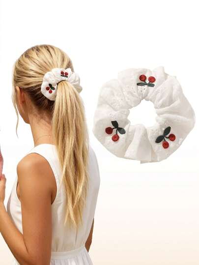 1pc Elegant Soft Scrunchie, For Party, Everyday Cute Hair Ties