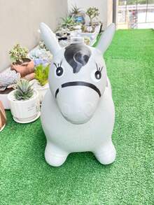 1pc 50*42*24cm Inflatable Musical Bouncing Animal Table - Silver - View 2