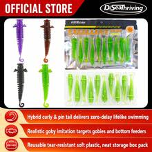 Scent Infused Curly Tail Soft Lure Silicone Fishing Worm Bionic Soft Bait For Bass Trout Perch Freshwater Saltwater Lures Fishing Tackle Artificial Swimbaits Grub Worms - Multicolor - View 3