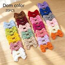 10pcs Pet Fresh Minimalist Striped Bow Hair Clips, Suitable For All Seasons, Soft And Comfortable Touch, Sweet Versatile Colors, Add Cute Vibe To Spring! (Random Color) - Multicolor - View 12