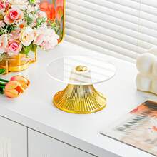 1 Set Acrylic Display Stand, Snack Candy Dried Fruit Wedding Party Holiday Display Storage Smooth High-Foot Tray, Party Tableware Event Celebration Smooth High-Foot Tray, Reusable, Multi-Purpose Cake Display Stand, Wedding Supplies, Cupcake Tiered Stand - Multicolor - View 11