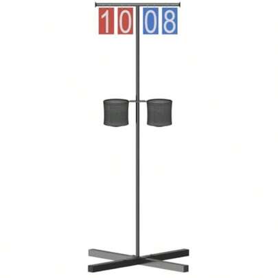 Manual Flip Scoreboard With Stand, Cornhole Scoreboard With Drink Holder For Cornhole Accessories, Basketball Score Keeper, Scoring Board For Pickleball/Tennis/Badminton/Sports