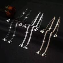 2pcs Rhinestone Adjustable Shoulder Straps, Invisible Bra Straps For Wedding Dress And Evening Gown, Simple Fashion Sexy - Shoulder Strap - View 8