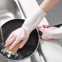 2 Pairs Premium Waterproof Household Cleaning Gloves, Non-Slip, Multi-Purpose For Kitchen Dishwashing, Laundry And Housework, Kitchen, Bathroom, Home Use - Multicolor - View 3