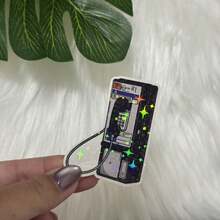 公用電話亭黑膠貼紙貼花－適用於貼在筆記型電腦、水壺、冰箱、手機殼、工具箱、霧面材質、汽車卡通設計 | 獨特禮物創意，不規則形狀圖案 - 星膜 - 查看 10