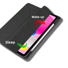 Protective Case Compatible With Ipad 11th Generation, A16 Fashion Y-Fold Tablet Case, High Transparency Acrylic Back Panel, Customizable DIY, Shockproof And Anti-Drop Full Coverage Protection, PU Leather, Suitable For IPad Air 11 Tablet Case, Suitable For IPad 9th Generation 10.2 Inch, 8th Generation 10.2 Inch, Pro 11, 10th Generation Tablet Case - Pink - View 3