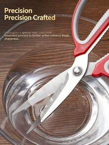 1pc Heavy Duty Stainless Steel Tailor Scissors, Comfortable Grip, Suitable For Sewing And Fabric Cutting, Professional Craftsmanship - Multicolor - View 2