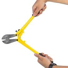 Alicate de Corte 14" para Ferro e Aço, Ferramenta Manual com Cabo Emborrachado e Lâminas Reforçadas, Ideal para Cortar Vergalhões e Correntes. - amarelo - Visão 5