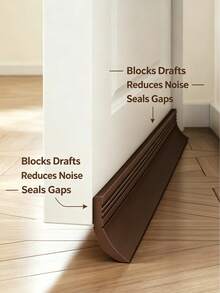 1 Self-Adhesive Door Bottom Sealing Strip, 39.37 Inches Long, Windproof And Soundproof Door Bottom Sealing Strip, Suitable For Various Door Types, Solves Insulation And Dust Prevention Problems, And Provides Insulation And Insect Proof Functions - A - View 5
