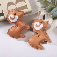 1Pc PU Curly Horn Sheep Patch Charm Back To School Labor Day Halloween Thanksgiving DIY Bag Decor Accessory - Multicolor - View 2