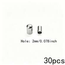 30pcs Gold & Silver 304 Stainless Steel Rope End Caps DIY Jewelry Making Accessories - Bucket - View 10