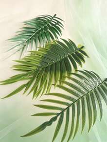 50/20pcs Dual-Color Random Mixed Artificial Plastic Water Plant Leaves, Flat Greenery Foliage, Suitable For Tank Garden Decor, Home Room Dining Table Kitchen Decoration, Wall Wedding Party Props, Indoor Outdoor Yard Display, All-Season Handmade Decoration - Multicolor - View 2
