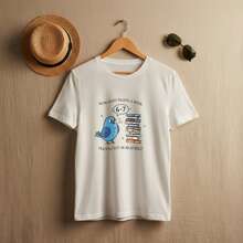 Women's T-Shirt With Funny And Humorous Graphic, Design Featuring A Book-Loving Bird Quote, Ideal For Everyday Summer Wear, Gift For Book Lovers And - 白色 - 查看 2