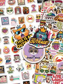 100pcs Dungeon Crawler Carl Stickers, Cute Game Meme Humorous Stickers, Suitable For Laptop, Phone Case, Guitar, Skateboard, Retro Gamer Style, DIY Gift - Multicolor - View 2