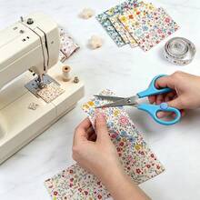 100PCS Floral Pattern Jelly Roll Fabric Strips, Soft Cotton Pre-Cut Patchwork Fabric Pack, Vintage Small Floral Prints, Perfect For DIY Sewing, Machine Quilting, Doll Clothes, Hair Accessories Craft Materials (Random Styles) - 100PCS Random Color - View 7