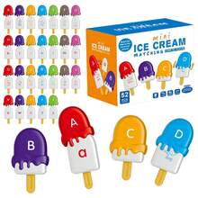 Children's Ice Cream Matching Toy, Letter And Color Recognition, Hand-Eye Coordination, Early Education Fun Toy, Enlightenment Teaching Aid For Boys And Girls (Ice Cream Color And Style Random) - Multicolor - View 10