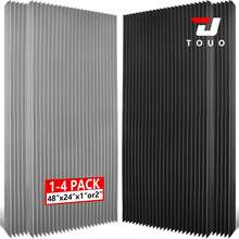 TOUO 1-4 Packs 47.2"X23.6" Acoustic Panels Wedge Foam Soundproof Wall Insulation For Podcast Studio Office Gaming Room - TOUO - View 2